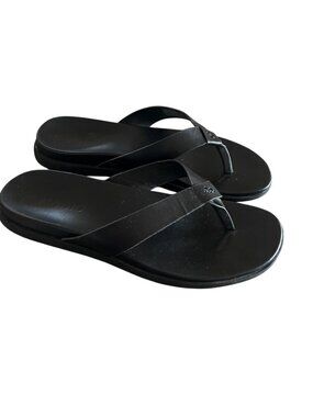 Vionic Elijah Black Leather Sandals 12